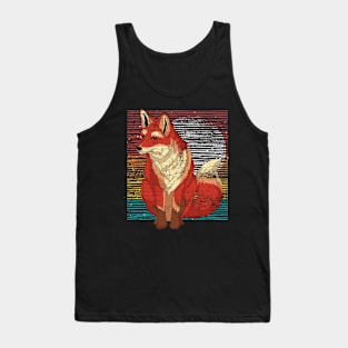 Retro Fox Lover Nature Wildlife Forest Animal Fox Tank Top